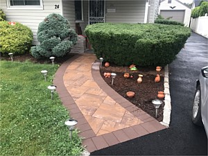 nicolock caramel tan stone ridge xl brown border front walkway walk